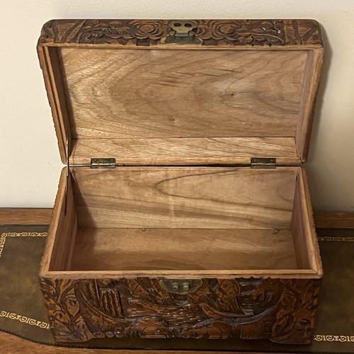 Vintage Chinese Hand Carved Camphor Chest - Picture 21 of 21