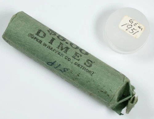 1951 Roosevelt Dime Roll GEM BU Roll 50 Coins Silver 10c