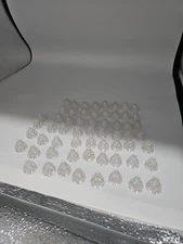 Vintage Italian Christmas Mini Petal Flower Reflectors Clear Lights 60 Covers