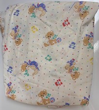 Vintage Crib Sheet Featuring Teddy Bears, Standard Crib Mattress Size