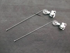  Chrome Vintage Style Curb Feeler / Whisker SET of TWO Universal Fit