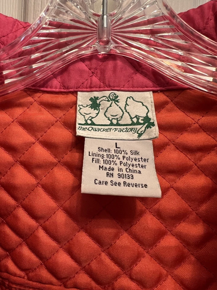 Quacker Factory women light puffer Pink jacket size L - Image 3 of 4