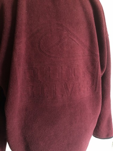 Vintage 90s Quicksilver Fleece Unisex Embossed Logo Size M - Picture 3 of 9