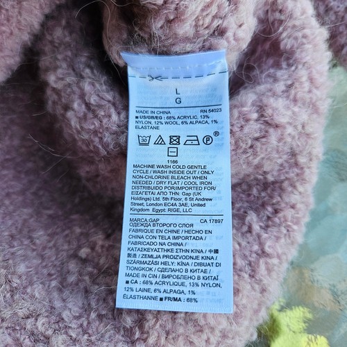 GAP Womens LS Sweater Dull Rose Acrylic/Nylon/Wool/Alpaca/Elastane - Picture 4 of 7