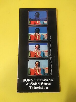 Sony Trinitron & Solid State Television Brochure Catalog Advertising Booklet 70s