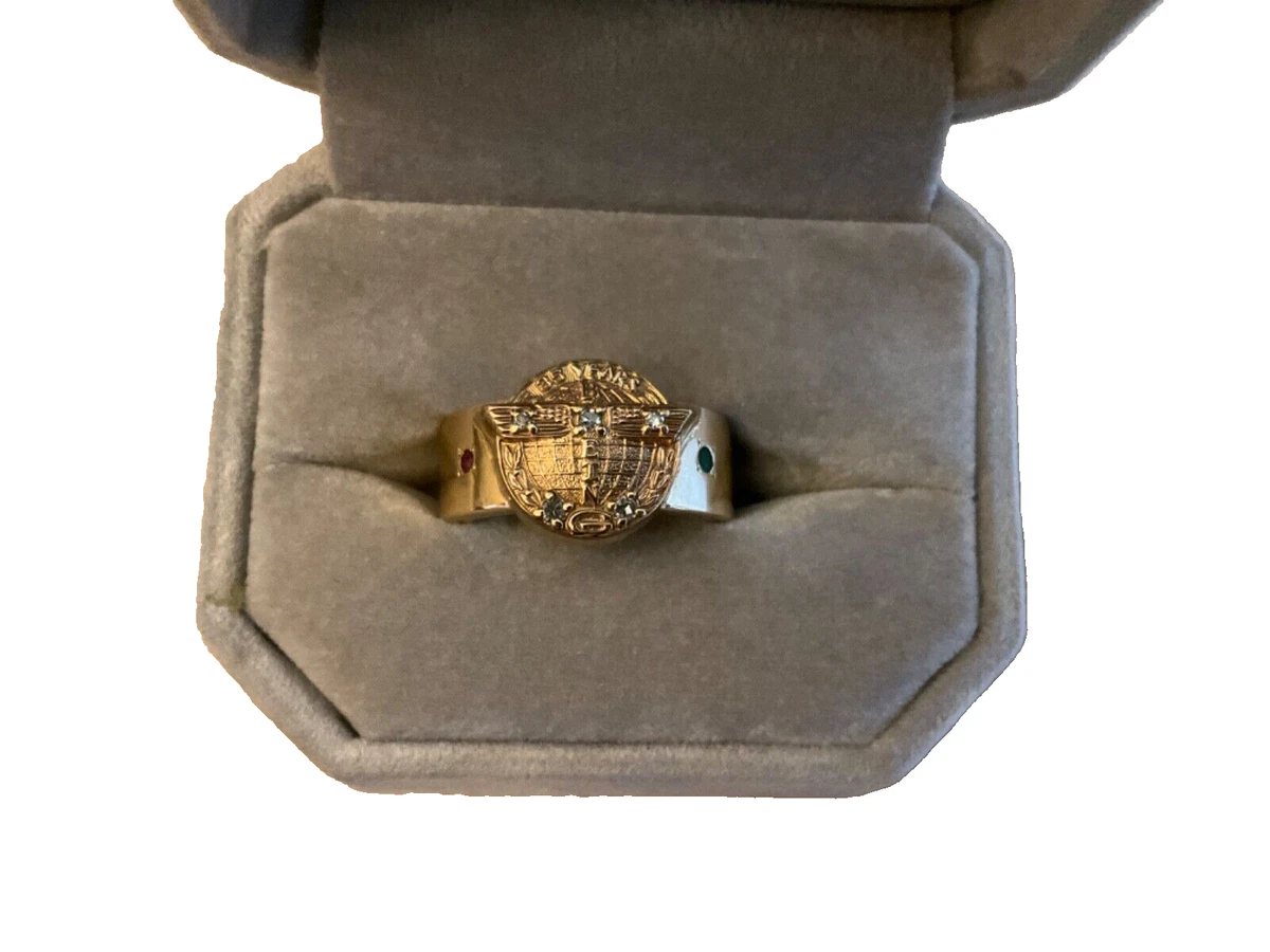 Extremely RARE 14K Superfit THE BOEING CO. 35 Years of Service Signet Ring