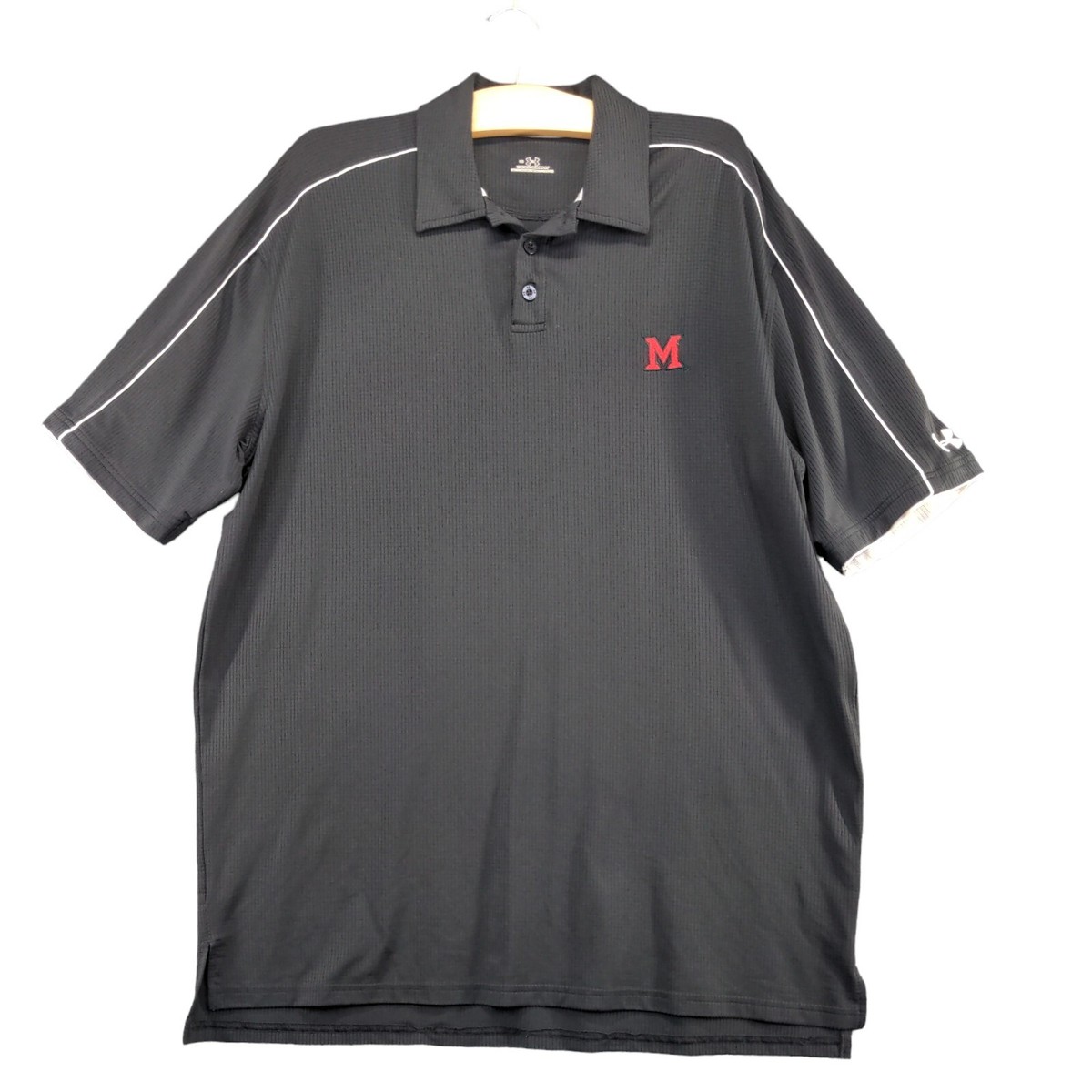 men's waffle knit polo shirt