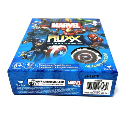 Marvel Comics Fluxx Card Game Spinmaster Fun Captain America Collector Coin NEW - Picture 3 of 7
