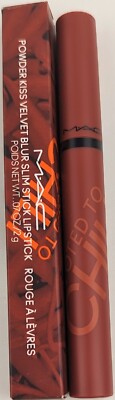 MAC Powder Kiss Velvet Blur Slim Stick Lipstick In Devoted To Chili 2g Full Size