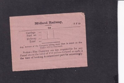 PAKETZAHLUNGSKARTE - MIDLAND RAILWAY