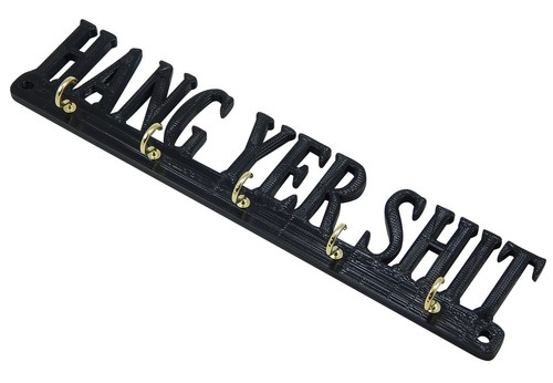 Hang Yer-Shit (Your) Funny Key Rack Hanger Holder Entryway Organizer Hooks Decor - Picture 6 of 6