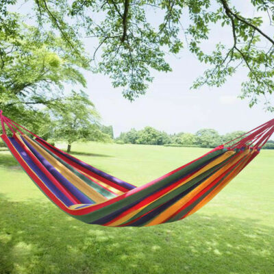 My Garden Camping Canvas Hängematte leichtes Hängebett Outdoor Reiseschaukel
