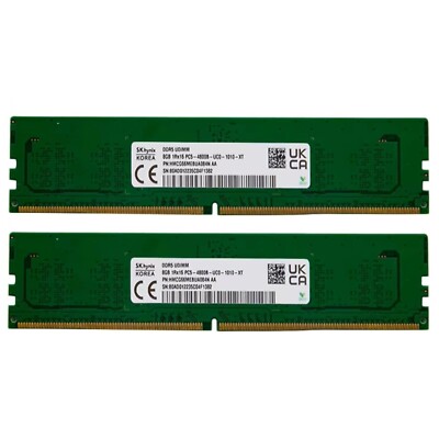 Hynix DDR5 16GB (2X8GB) 4800MHz PC5-38400 288-Pin 1RX16 UDIMM