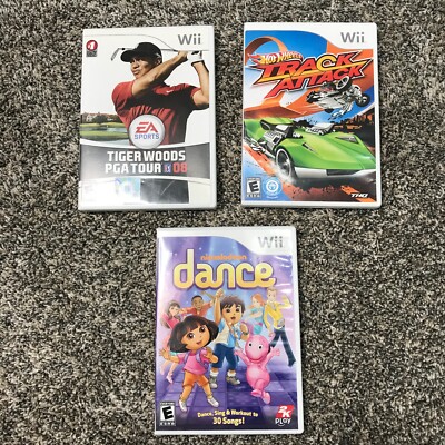 Nintendo Wii Lot of 3 Family Kid Friendly Fun Games ( Dance , Golf