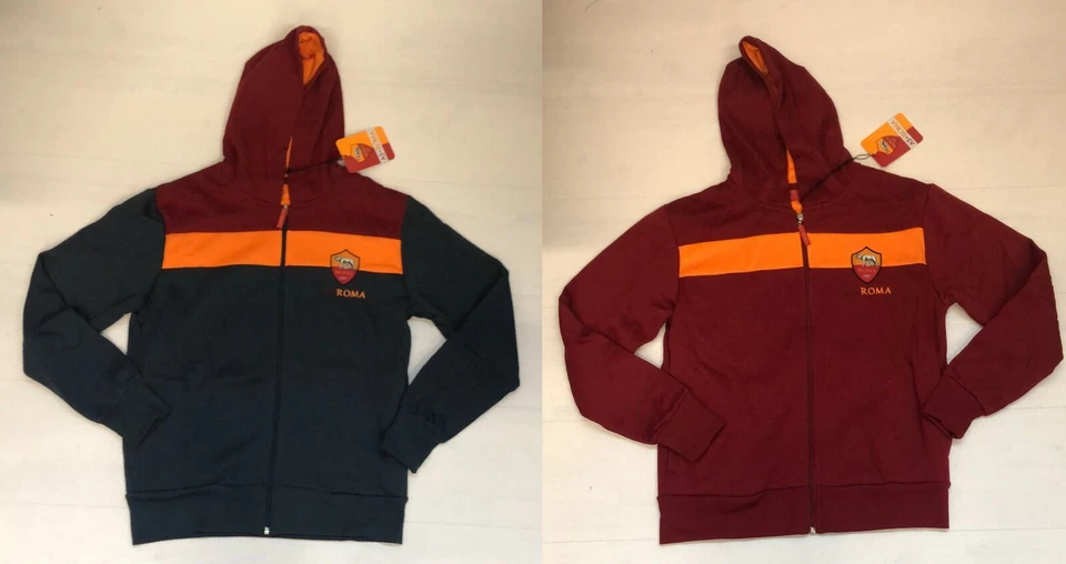 7006 ROMA FELPA ZIP INTERA CAPPUCCIO UOMO DONNA AMISTAD R13247