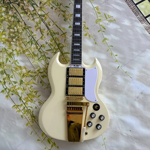 Custom 1963 Les Paul SG electric guitar H-H-H pickup Gold hardware Fast delivery