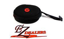 Beats by Dre Soft Case SOLO HD Headphones Bag BLK/ Red Zipper Pouch FREE SHIPPIN