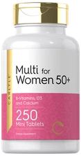 Women's Multivitamin 50 + | 250 Caplets | B-Vitamins, D3, Calcium | by Carlyle