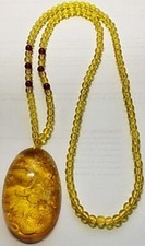 Amulett Umhänger 6x4cm Bernstein