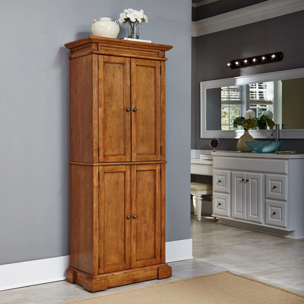 Solid wood pantry storage cheap cabinet