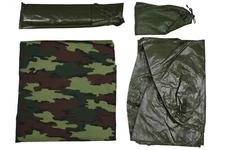 Authentic Belgian M56 Camo 2 Man Tent with Rain Fly Poles and Stakes Camping