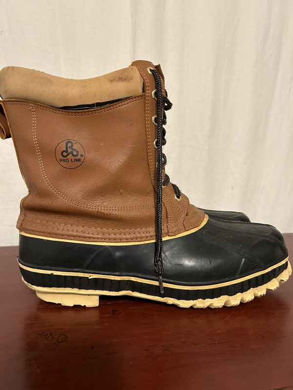Pro Line Men’s Rain Snow Boots Size 12 Tan Winter Lace up