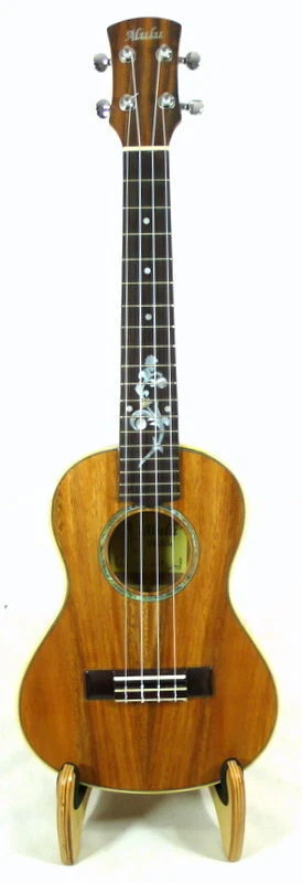 Alulu Solid Acacia Koa Tenor Ukulele, classical MOP inlay  HU1099 - Image 3 of 4