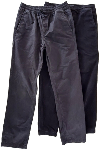 VANS & RSQ/TILLY'S Boy's Youth Long Pants Joggers Sz L, Lot of 2, Black Pull-On
