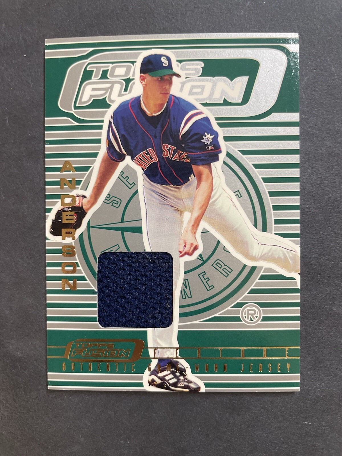 Ryan Anderson 2001 Topps Fusion Game Worn Jersey Patch #F22 Mariners