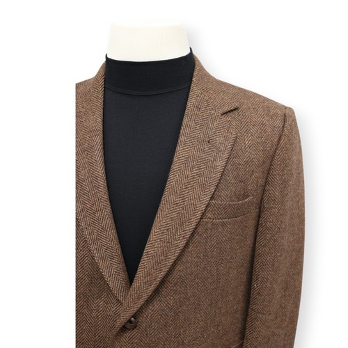IMPERIAL VINTAGE TWEED mens brown HERRINGBONE sport coat suit jacket blazer 42 S - Picture 3 of 16