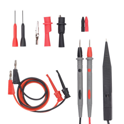 Test Clips Leads Kit Fluke Multimeter Heavy Duty Banana Tester Probe