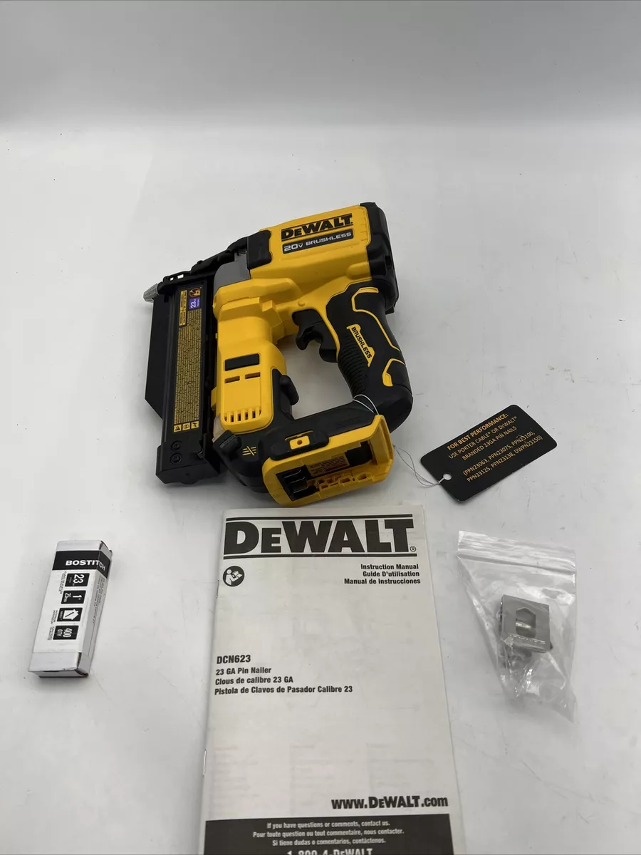 DEWALT ATOMIC 20V MAX Lithium Ion Cordless 23 Gauge Pin Nailer Kit