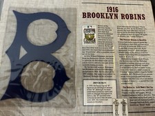 1916 Brooklyn Robins Patch Willabee Ward Cooperstown Collection Pre Dodgers