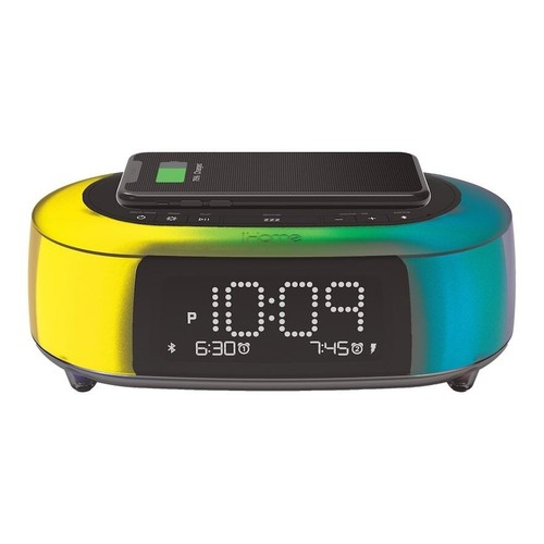 iHome TIMEBOOST GLOW Qi Wireless Fast Charging Color Changing Bluetooth Alarm - Afbeelding 5 van 5