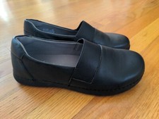 Alegria 37 Black Leather Slip On Shoes
