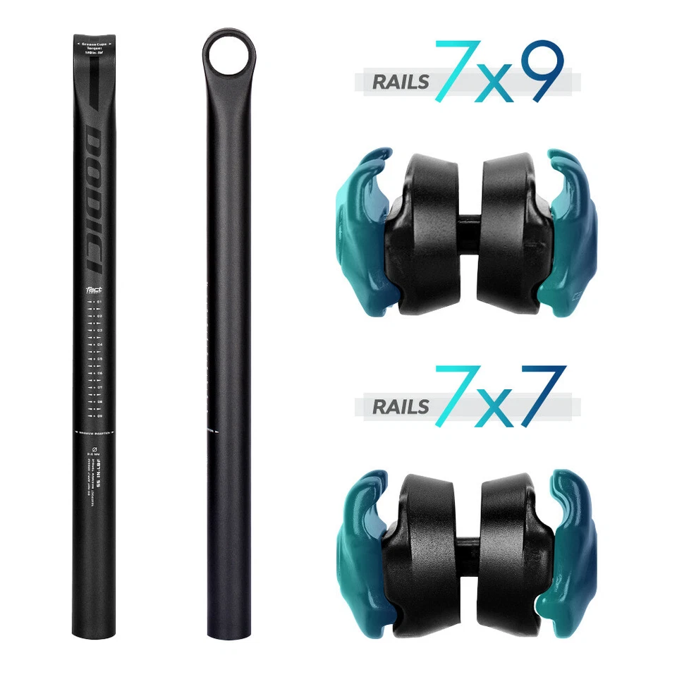 Tija de sillín de bicicleta de fibra de carbono 5° 20° 27,2/31,6 mm para bicicleta de carretera MTB abrazadera de 7x9 mm Foto 4 de 4