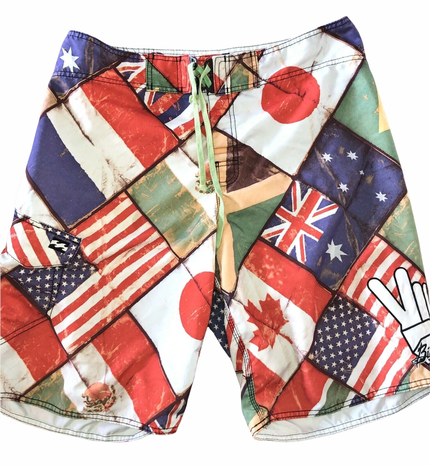 Billabong Eco Supreme drapeau imprimé tableau short maillot de bain homme taille 34/36