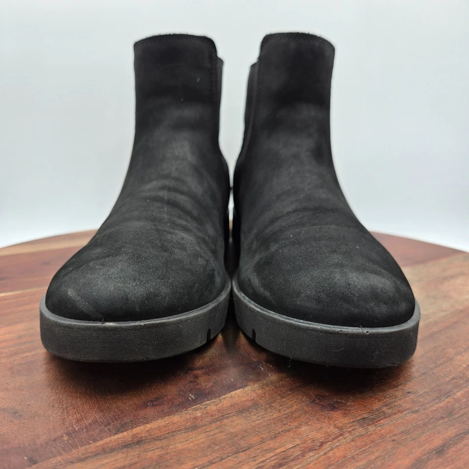 Botas femininas Ecco Bella 42/11 preto nobuck conforto Chelsea tornozelo - Imagem 2 de 4
