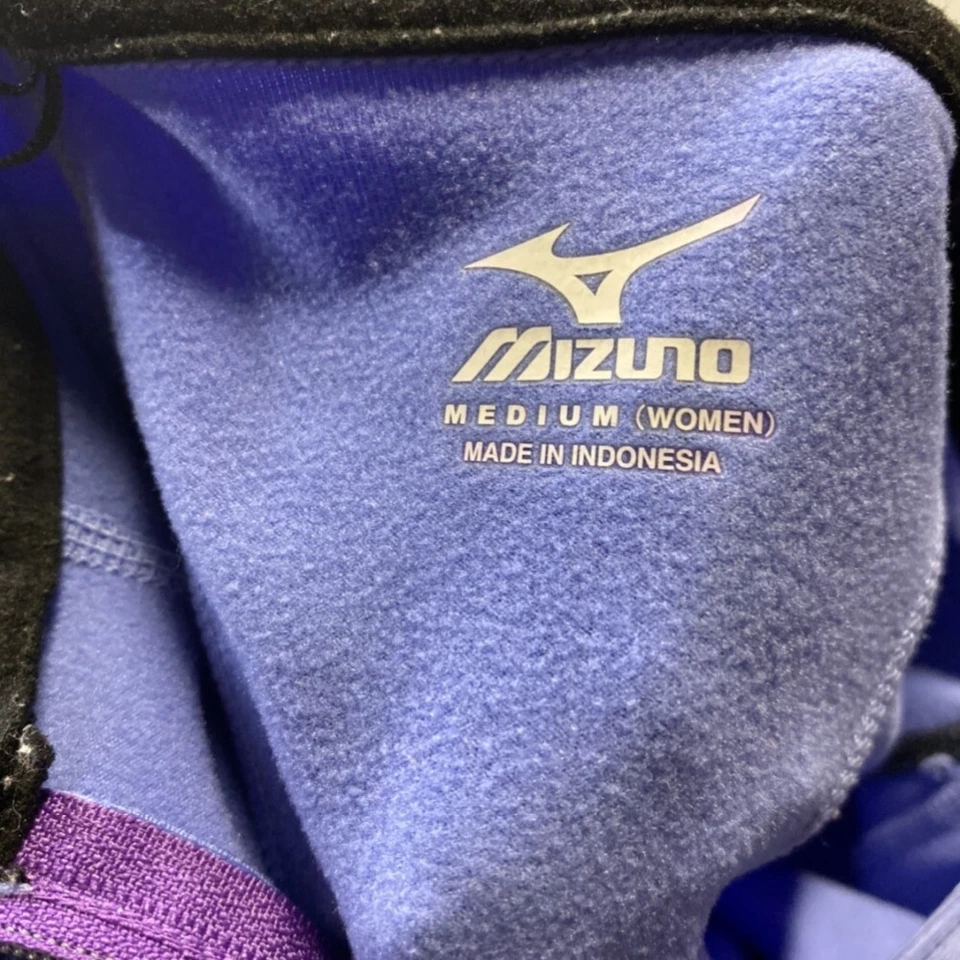 Camisa atlética para correr Mizuno Warmalite Technology Top azul medio agujero para el pulgar Foto 4 de 4