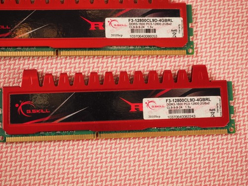 G.Skill F3-12800CL9D-4GBRL DDR3 1600 PC3-12800 2GB x2 4GB RAM - Picture 3 of 7