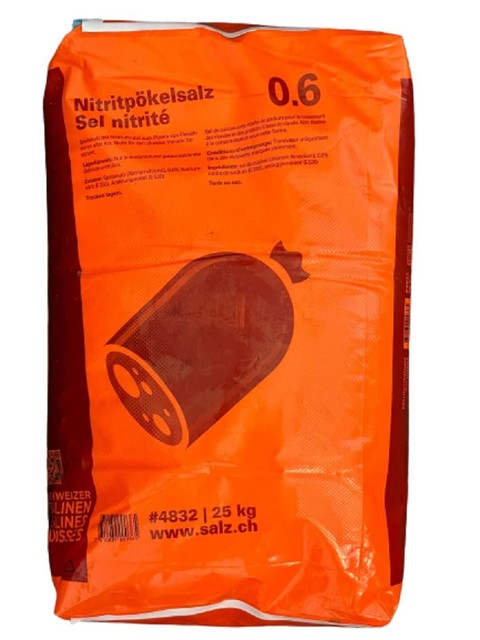 Pökelsalz Nitritpökelsalz 25 kg, Reines Feines Salz 25kg Nitrit Pökeln Schinken