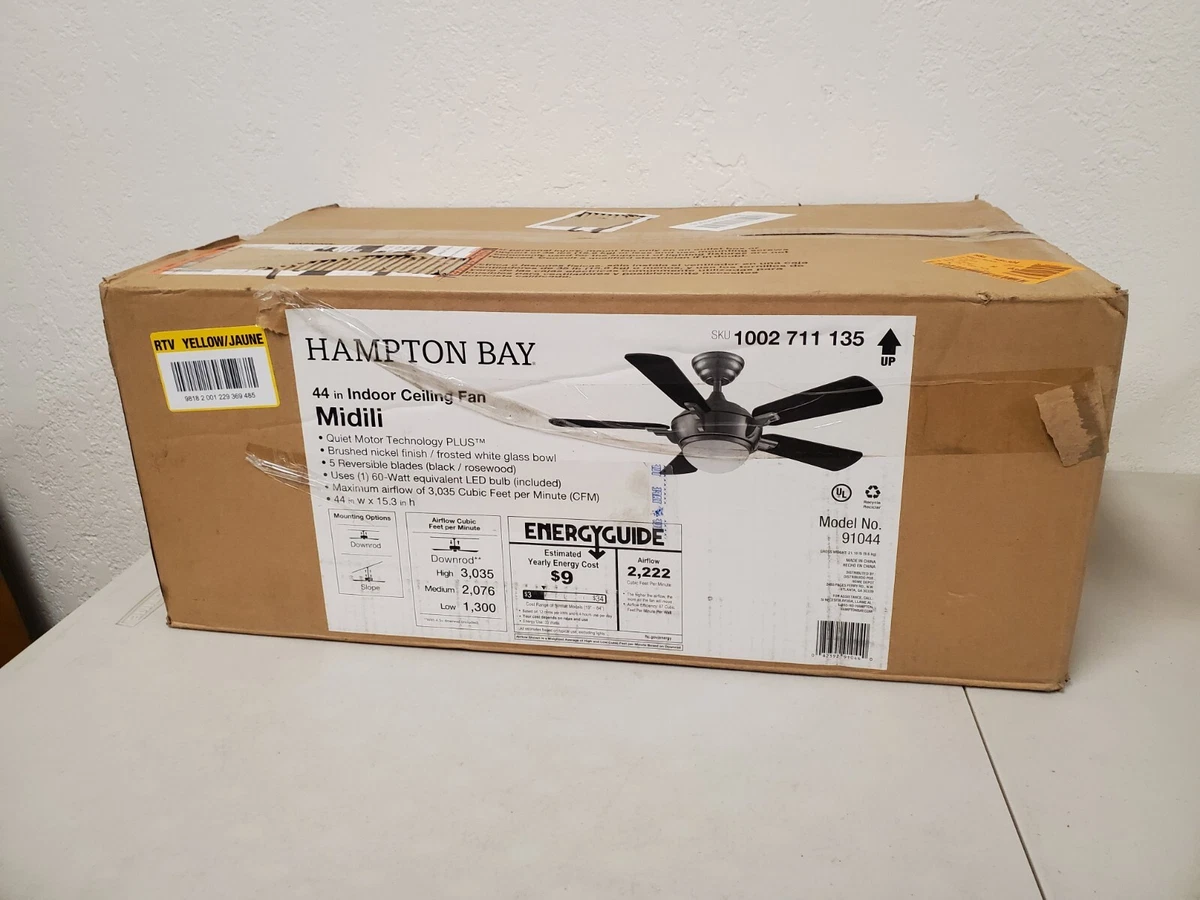 How To Install Hampton Bay Midili Ceiling Fan Shelly Lighting