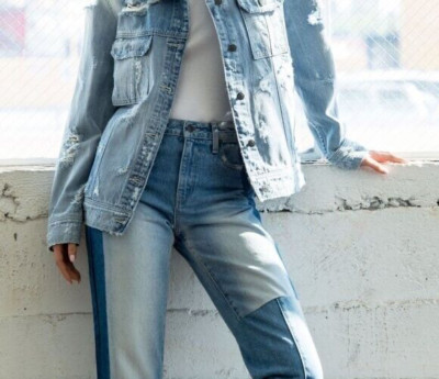 Hidden Jeans Women's High Rise Patchwork Frayed Distressed Jeans Boho Size 27