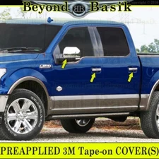 2015-2017 2018 2019 2020 FORD F150 Chrome 4 Door Handle COVERS No SmtKH+Mirrors