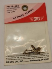 SIG Brass Machine Screws 0-80x1/4" Rc Hardware 12 pcs PM-PB-480