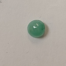 4mm Natural Fine Medium Green Emerald Round Cabochon COLOMBIAN AA grade