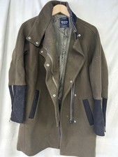 Madewell Diagonal Zip Coat - Pea/green - Size 6