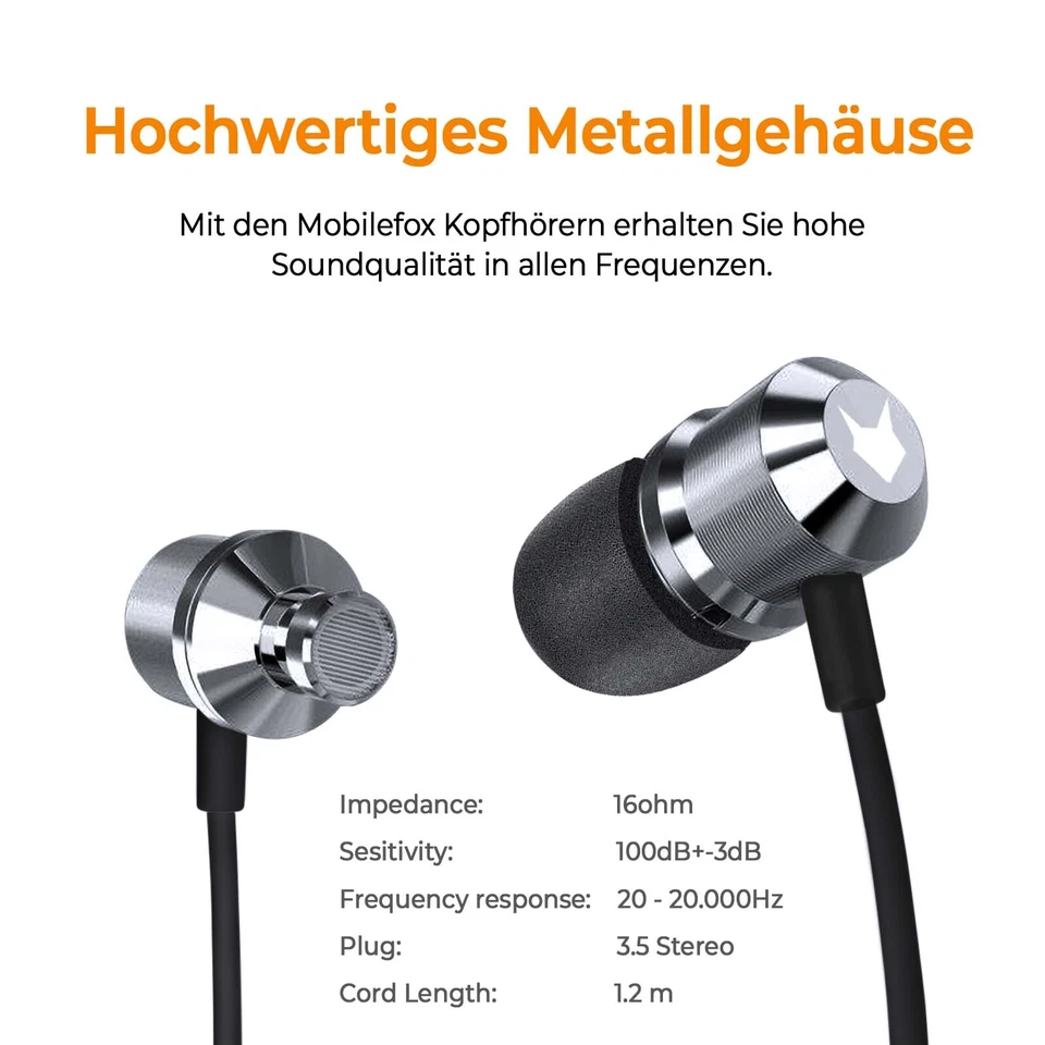 In-ear Auriculares Imán Deporte Diseño Memoria Espuma Auriculares Micrófono Gris - Imagen 4 de 4