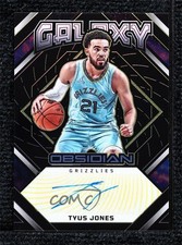 2022 Panini Obsidian Galaxy Ink Electric Etch Yellow 10/10 Tyus Jones Auto 0c3