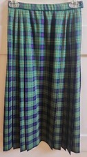 VTG Pendleton 100 Virgin Wool USA Made Pleated Skirt 4... 30 Inches Long